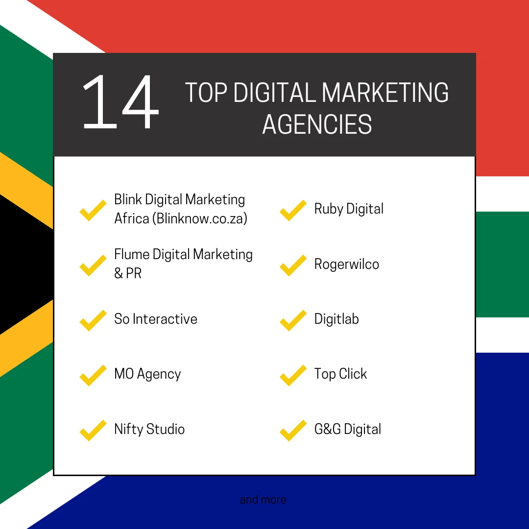 top 14 digital marketing agencies in southafrica