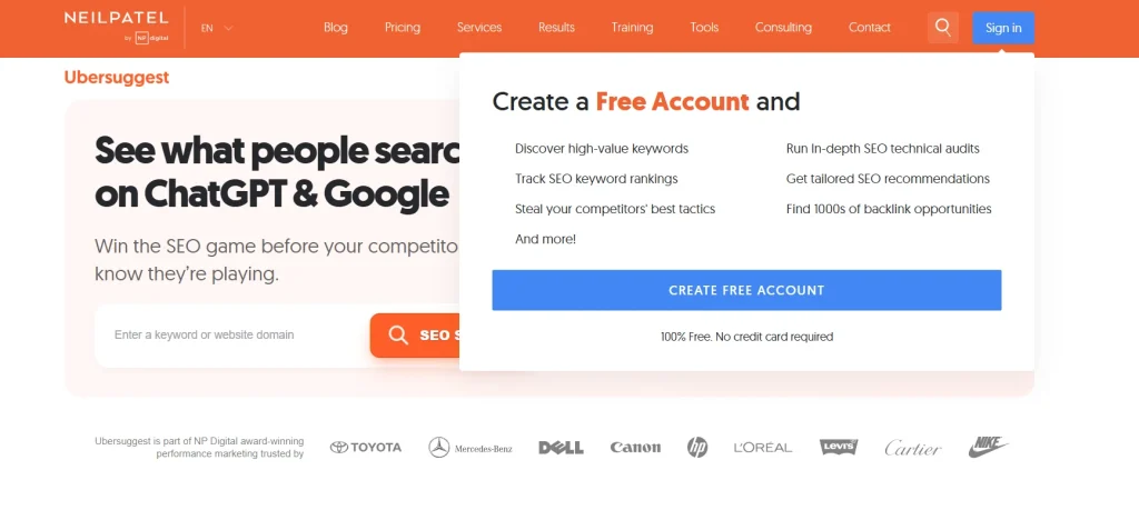 Ubersuggest by neilpatel